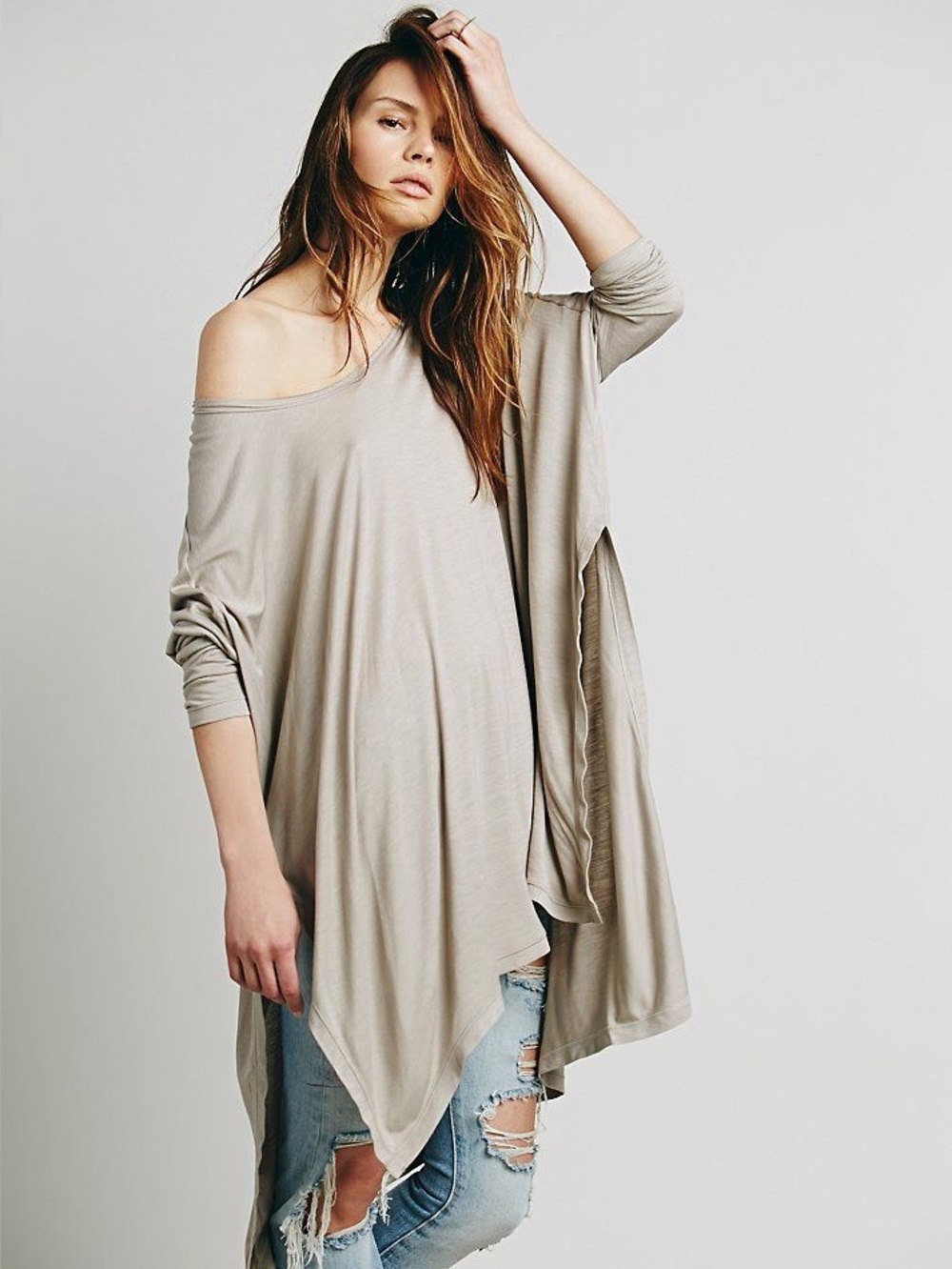 NWT Free People Oversized Long Sleeve Tunic Top Size XS/S